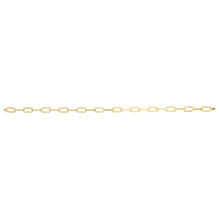 HOLLOW PAPERCLIP DIAMOND CUT CHAIN