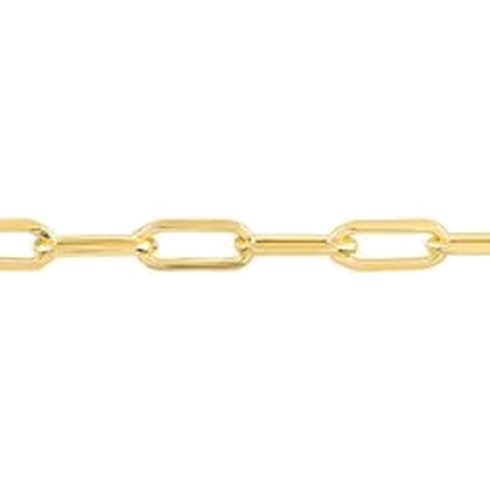 DIAMOND CUT HOLLOW PAPERCLIP CHAIN