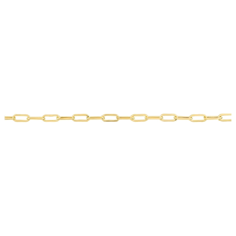 DIAMOND CUT HOLLOW PAPERCLIP CHAIN