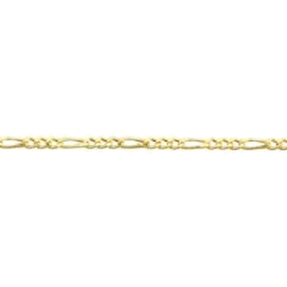 DIAMOND CUT HOLLOW FIGARO CHAIN