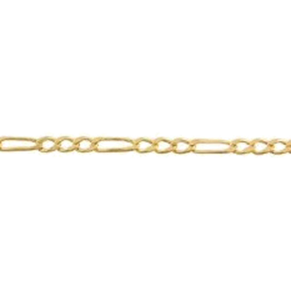 DIAMOND CUT HOLLOW FIGARO CHAIN
