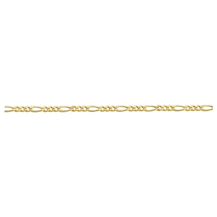 DIAMOND CUT HOLLOW FIGARO CHAIN