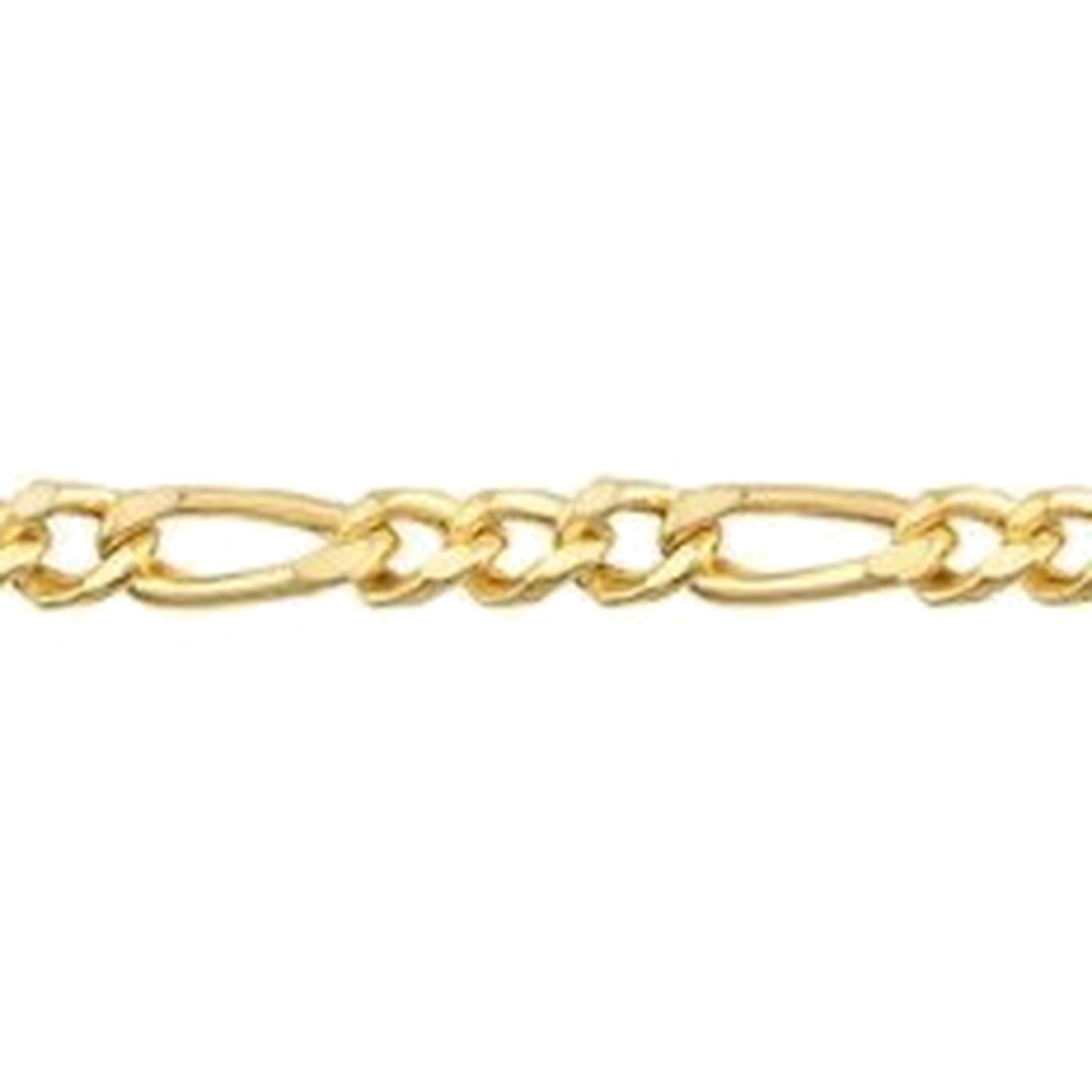 DIAMOND CUT HOLLOW FIGARO CHAIN