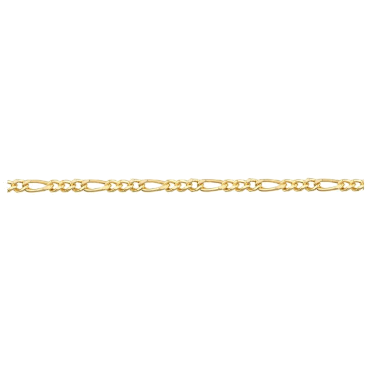 DIAMOND CUT HOLLOW FIGARO CHAIN