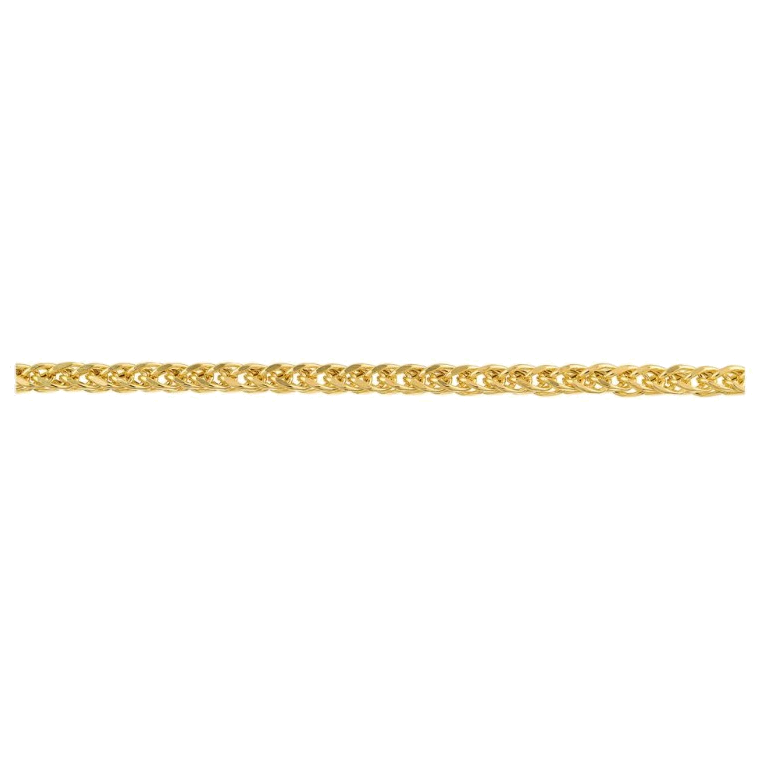 DIAMOND CUT HOLLOW FOUR-SIDED TRIPLE WHEAT CHAIN
